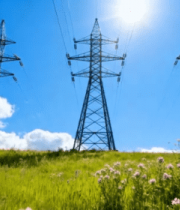 草地高压线电力传输场景8806#横屏 