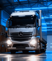 仓库内货运卡车与工作人员场景9126#横屏 