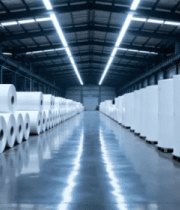 	 仓库内堆放的卷状货物902#横屏 