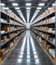 	 仓库内货架货物全景5598#横屏 