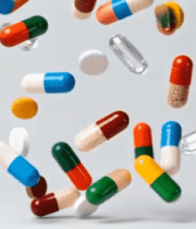 彩色药丸胶囊悬浮素材6985#横屏 