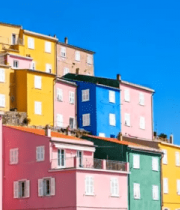 	 彩色房屋城镇风光8542#横屏 