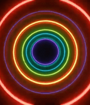 彩色霓虹光圈背景素材8376#横屏 