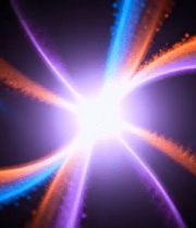 彩色发光线条粒子动态背景3032#横屏 