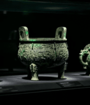 博物馆内青铜器展示9239#横屏 