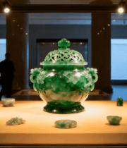 博物馆内翡翠玉器展示13007#横屏 