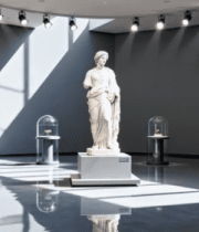 博物馆内雕塑与文物展览10945#横屏 