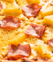 菠萝火腿披萨特写6904#横屏 