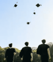 毕业生草坪抛学士帽场景12807#横屏 