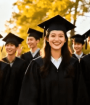 毕业生户外微笑合影14806#横屏 