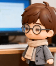 	 办公桌前的卡通人物玩偶10908#横屏 