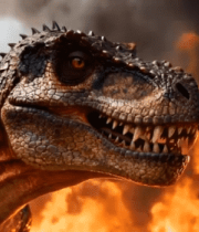 霸王龙张嘴火焰背景画面3748#横屏 