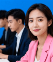 办公室内白领女性工作场景7473#横屏 