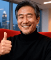 办公室里的男士竖大拇指6843#横屏 