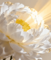 白色牡丹花特写6035#横屏 