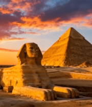 埃及金字塔与狮身人面像全景8851#横屏 