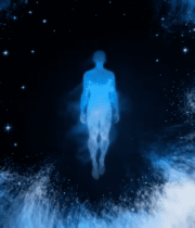 人物置身星空粒子背景素材11363#横屏 