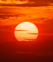 日落时分红色霞光与太阳3970#横屏 