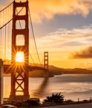 日落时分金门大桥全景539#横屏 