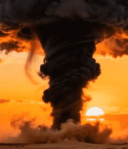 日落时分龙卷风自然景象12810#横屏 