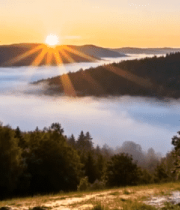 山林日出云雾自然景观4905#横屏 