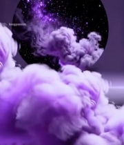  紫色星空云雾粒子特效素材1353#竖屏 	 