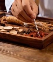  中医辨认中药材特写画面7657#竖屏 	 