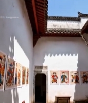  中式古建筑庭院内景305#竖屏 	 