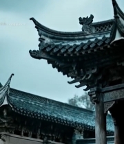  中式古建筑屋檐特写(1)7752#竖屏 	 