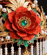  中式凤冠特写4422#竖屏 	 