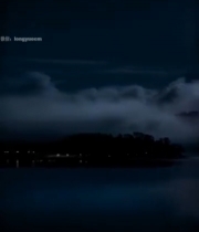 月夜城市湖泊风景830#竖屏 	 