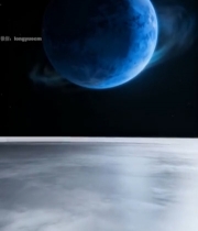  月球表面飞船与地球远景3314#竖屏 	 