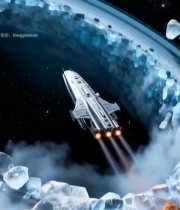  宇宙飞船穿梭行星环素材2311#竖屏 	 