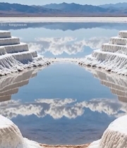  盐湖自然风光全景7891#竖屏 	 