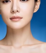  亚洲女性面部特写289#竖屏 	 