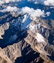  雪山高空俯瞰自然风光3210#竖屏 	 