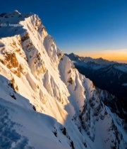  雪山全景自然风光4685#竖屏 	 