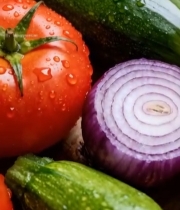  新鲜带水珠蔬菜特写2915#竖屏 	 