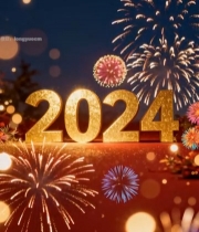  新年烟花场景2071#竖屏 	 