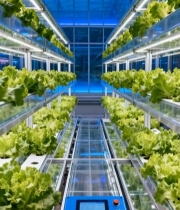  现代化温室大棚蔬菜种植场景2189#竖屏 	 