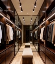  现代风格宽敞衣帽间展示5818#竖屏 	 