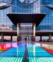  现代玻璃幕墙建筑入口场景5037#竖屏 	 