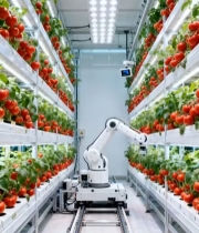  温室大棚智能机械种植西红柿5632#竖屏 	 