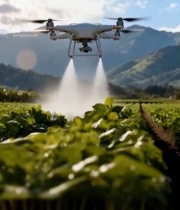  无人机农田喷洒作业6613#竖屏 	 