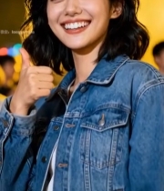  微笑女性竖拇指特写素材5358#竖屏 	 