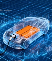  透明新能源汽车充电展示4990#竖屏 	 