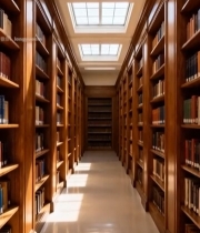  图书馆书架长廊3019#竖屏 	 