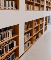  图书馆书架桌椅空间场景220#竖屏 	 