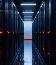  数据中心服务器机房走廊()6170#竖屏 	 