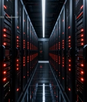  数据中心服务器机房内景(2)2433#竖屏 	 